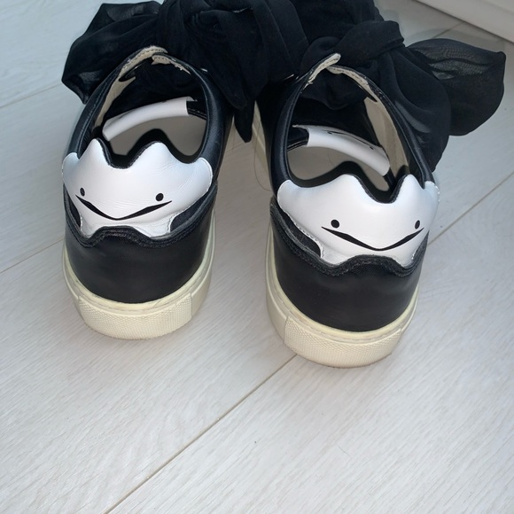 Voile Blanche Vintage Leather Platform Sneakers B&W Size 40 (US 9.5) - Picture 8 of 14